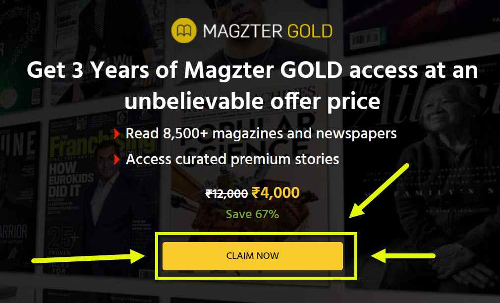 how to claim magzter subscription